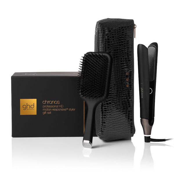 ghd Chronos Hair Straightener Gift Set In Black