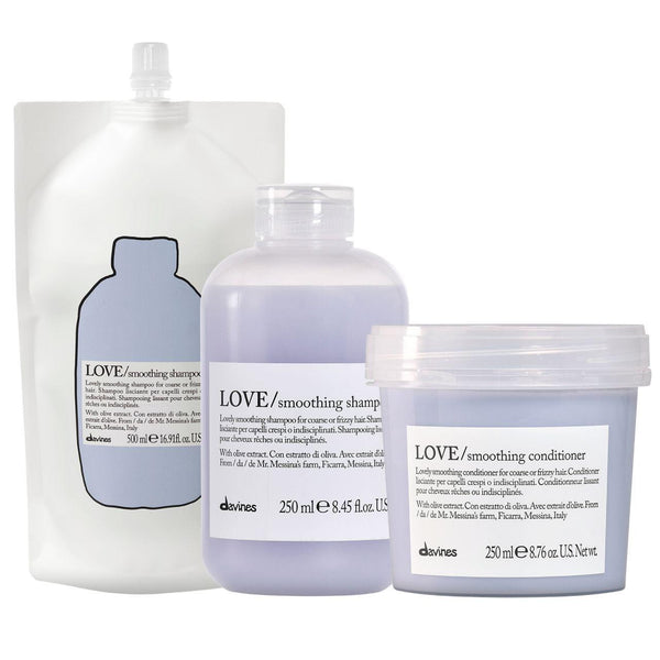 Davines LOVE Smooth Anti Frizz Refill Trio
