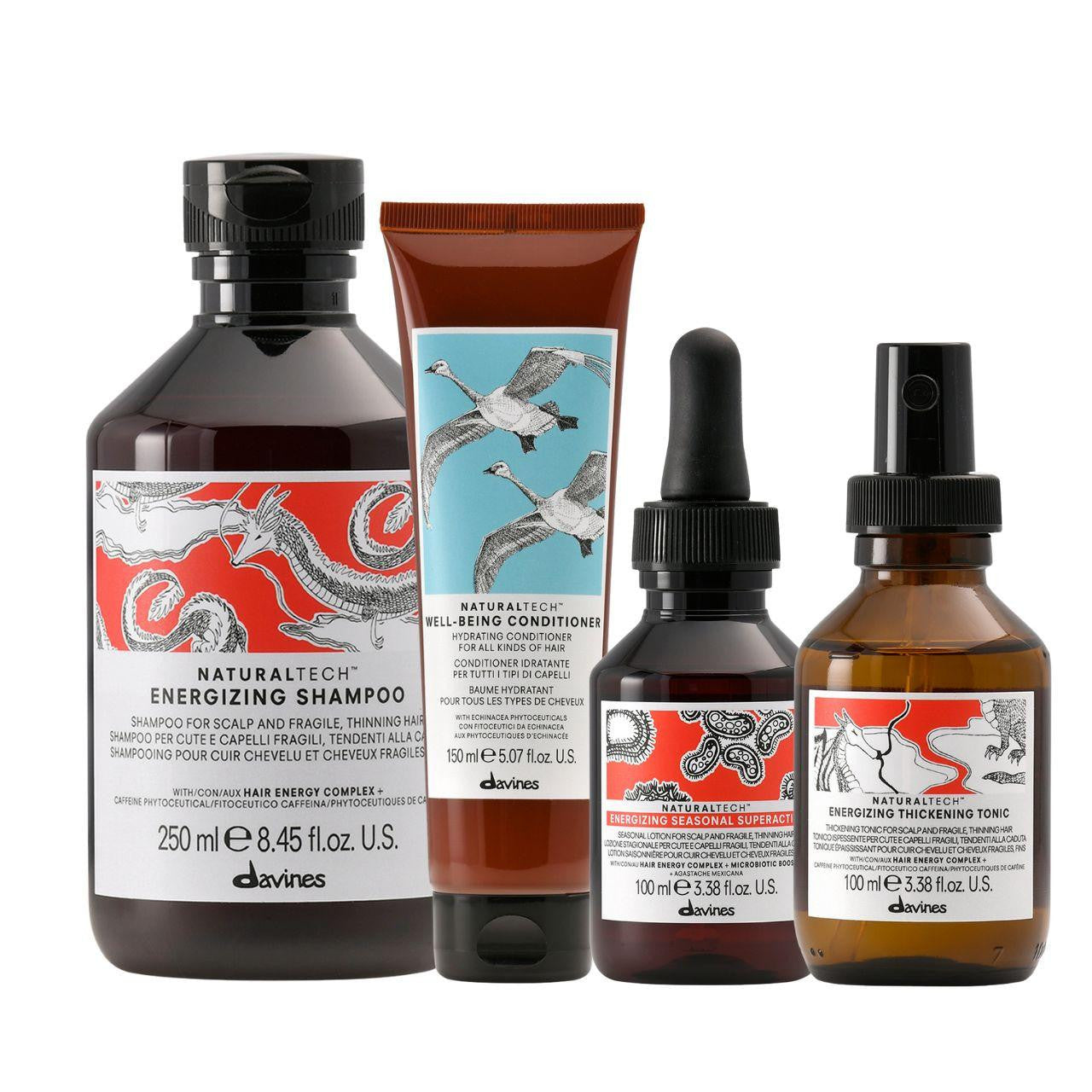 Davines Naturaltech Energizing Hormonal Hair Set | Luxurious Look