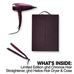 ghd Deluxe Helios Hair Dryer And Chronos Straightener Gift Set In Cherry Chic
