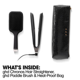 ghd Chronos Hair Straightener Gift Set In Black