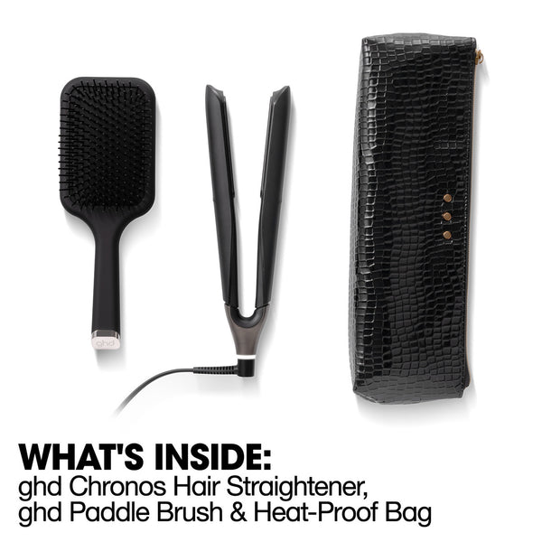 ghd Chronos Hair Straightener Gift Set In Black