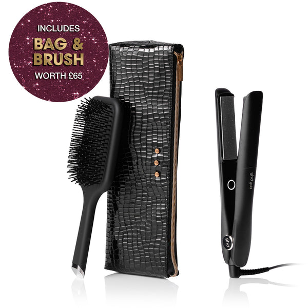 ghd Gold Hair Straightener Gift Set In Black