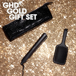 ghd Gold Hair Straightener Gift Set In Black