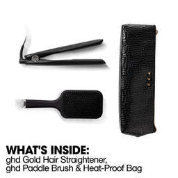 ghd Gold Hair Straightener Gift Set In Black