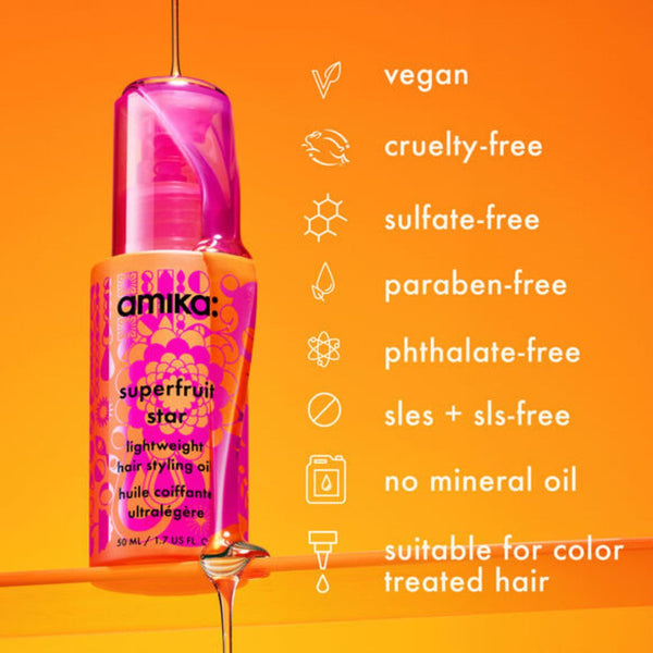 Amika Superfruit Star Lightweight Hair Styling Oil​ 50ml