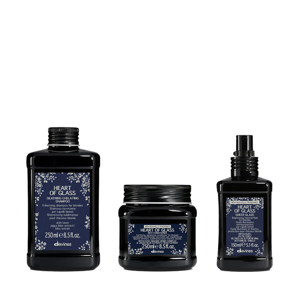 Davines Heart Of Glass Ultimate Blonde Haircare Trio