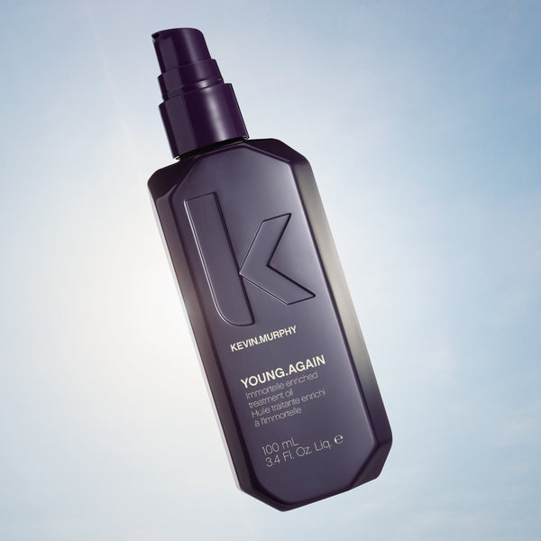Kevin Murphy hair product bottle on a gradient background