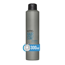 KMS Hair Stay hairspray bottle on a white background