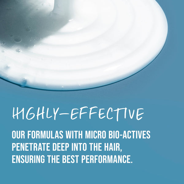 Close-up of a white product with text on a blue background