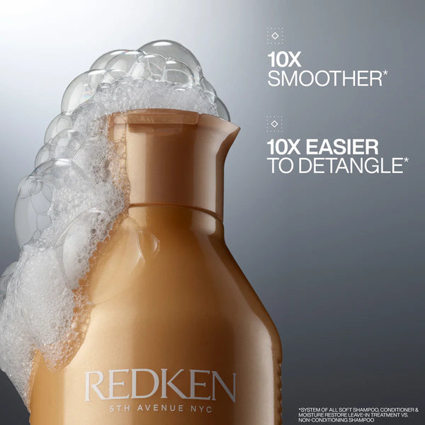Redken All Soft Shampoo for Dry Hair, with Argan Oil for Softness and Shine 300ml