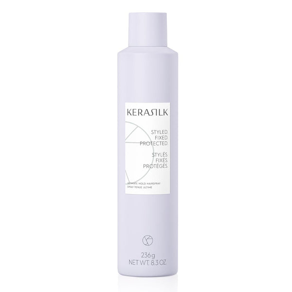 Kerastilk hair spray bottle on a white background